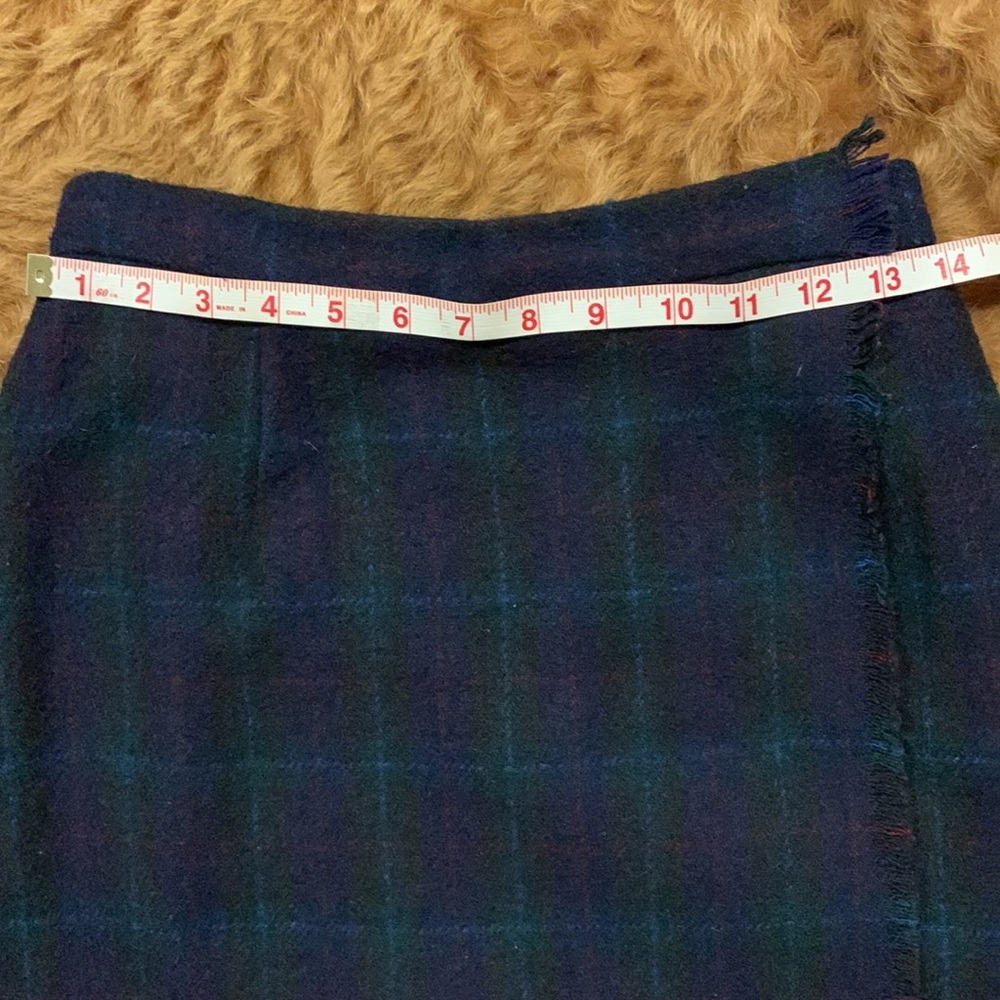 Ralph Lauren Navy and Green Plaid Maxi Skirt - Picture 15 of 16
